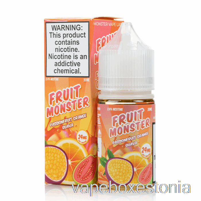 Vape Box Estonia Passionfruit Apelsin Guajaav - Puuvilja Koletissoolad - 30ml 24mg